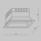 Точечный светильник Okno DL054-24W3K-W