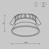 Точечный светильник Okno DL055-24W3-4-6K-W