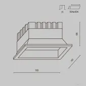 Точечный светильник Okno DL056-12W3-4-6K-W