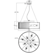Подвесная люстра Recinto MOD080CL-08CH