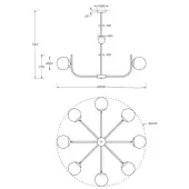 Люстра средней высоты Rendez-Vous MOD109PL-08BS