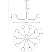 Подвесная люстра Rendez-Vous MOD109PL-10BS
