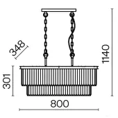 Подвесная люстра Revero MOD085PL-08CH