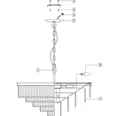 Подвесная люстра Revero MOD085PL-12CH