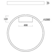 Припотолочная люстра Rim MOD058CL-L65B4K