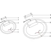 Припотолочная люстра Rim MOD058CL-L65BS4K