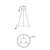 Подвесная люстра Rim MOD058PL-L22W3K