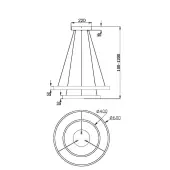 Подвесная люстра Rim MOD058PL-L55B3K