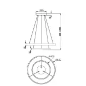 Подвесная люстра Rim MOD058PL-L55BS3K