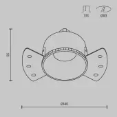 Точечный светильник Share DL051-01-GU10-RD-W