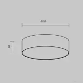 Припотолочная люстра Zon C032CL-24W4K-RD-W