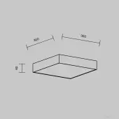 Припотолочная люстра Zon C032CL-36W4K-SQ-W