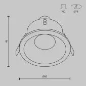 Точечный светильник Zoom DL032-2-01B